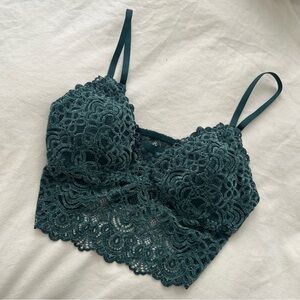 Gilly Hicks Lace Padded Triangle Velvet Bralette - Like new condition